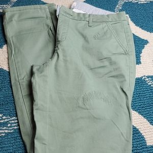 BOGO green chinos with stitching